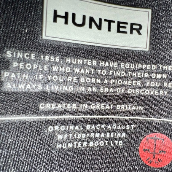 Hunter Women’s Original Tall Black Adjustable Rubber Rain Boots Size 7 - Picture 7 of 14